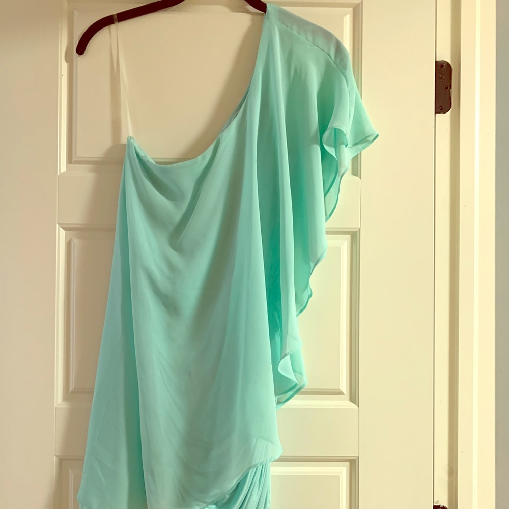 Mint one sleeve dress